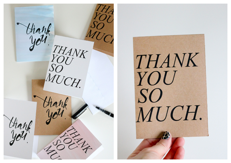 Free Printable Simple Thank You Cards