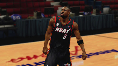 NBA 2K13 Miami Heat Away Jersey with "HEAT" logo