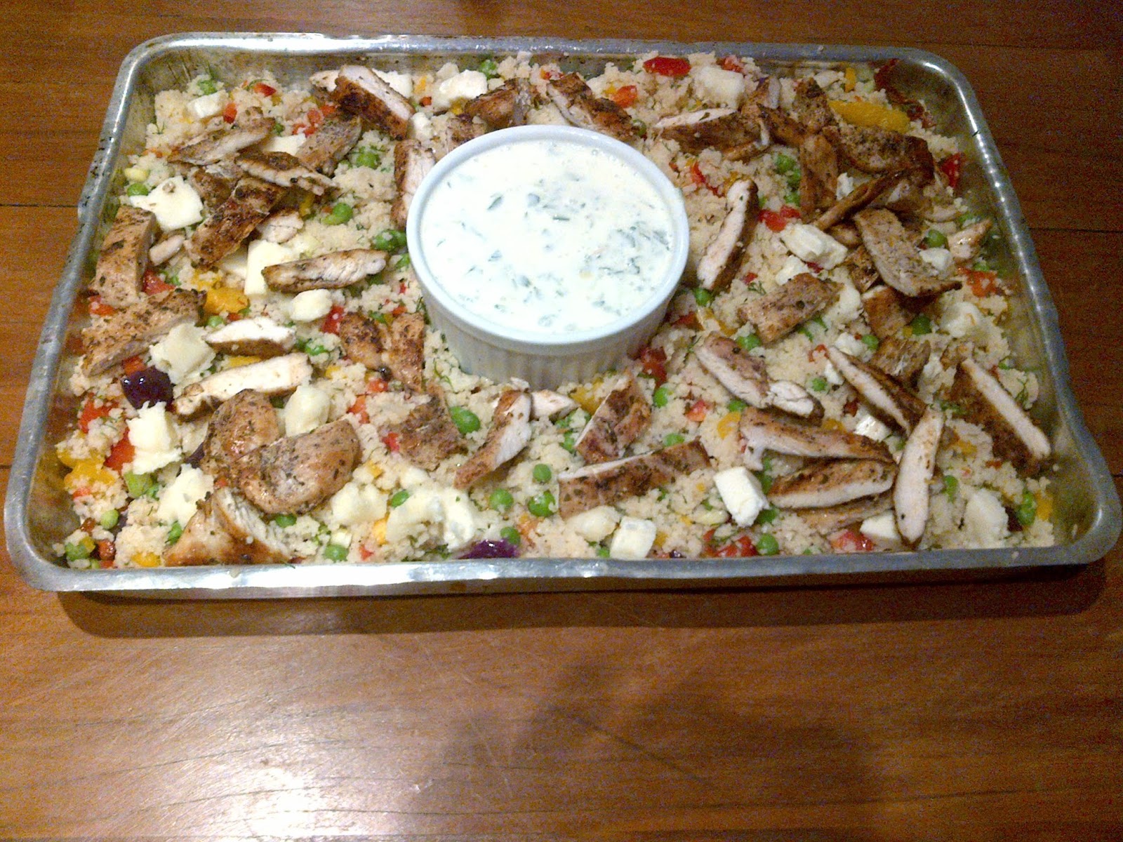 Jamie Oliver 15 Minutes Meals Frango Grego Maravilhoso com Couscous com Vegetais e Hervas e