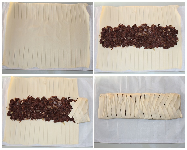 trenza hojaldre paso a paso