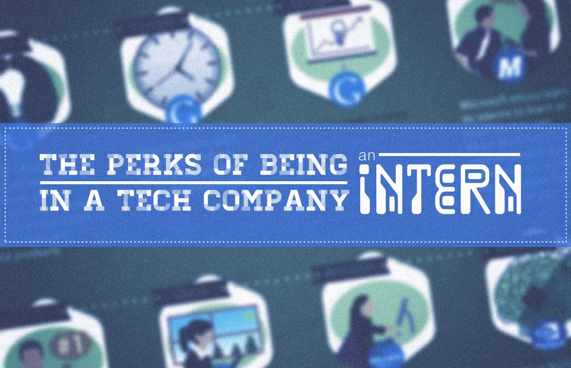 The Perks of Being an Intern in a Tech Company infographic / Digital