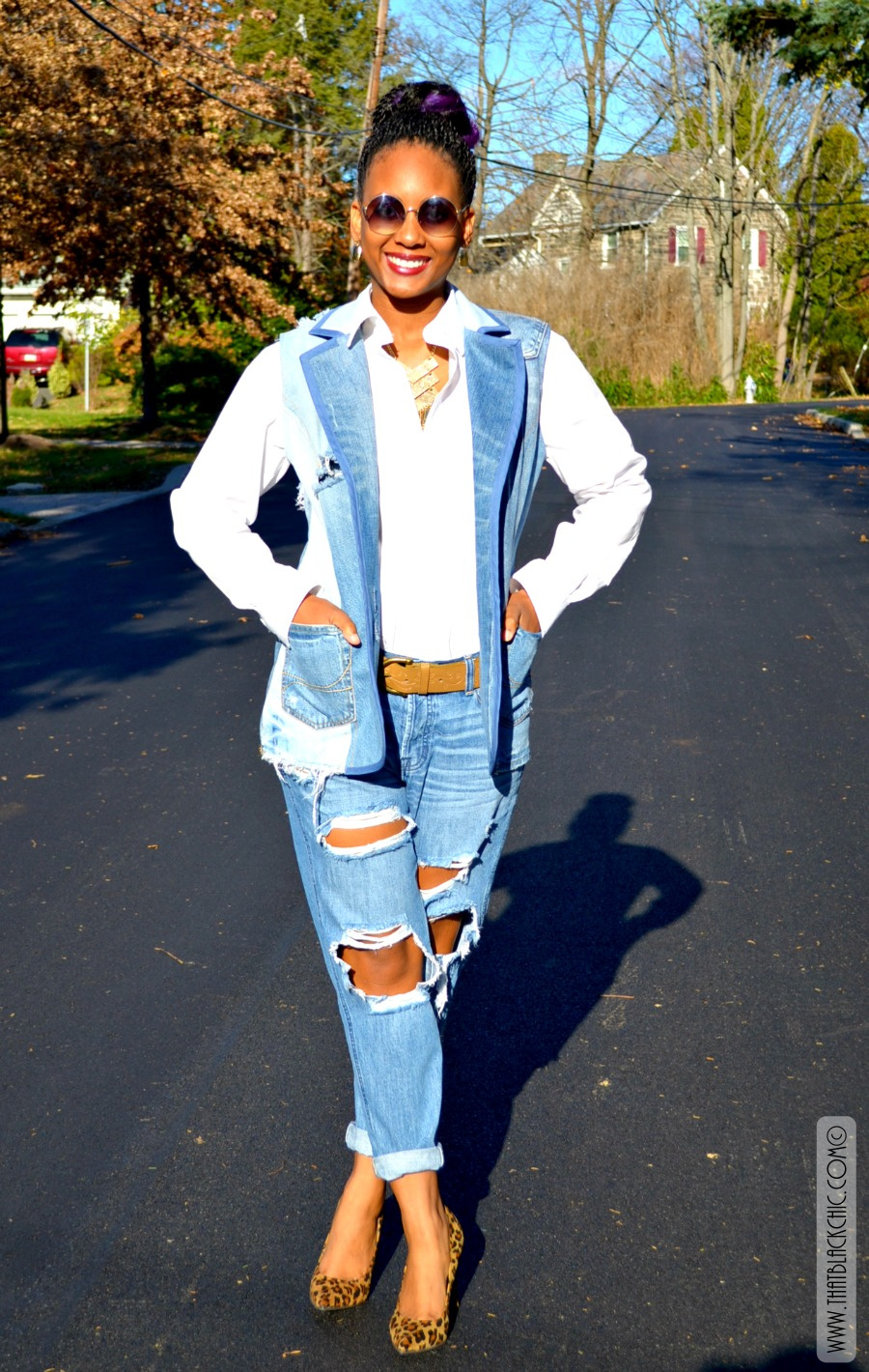 SEW WHAT: The Refashioned Denim Vest in Action [Simplicity 1421] | That ...