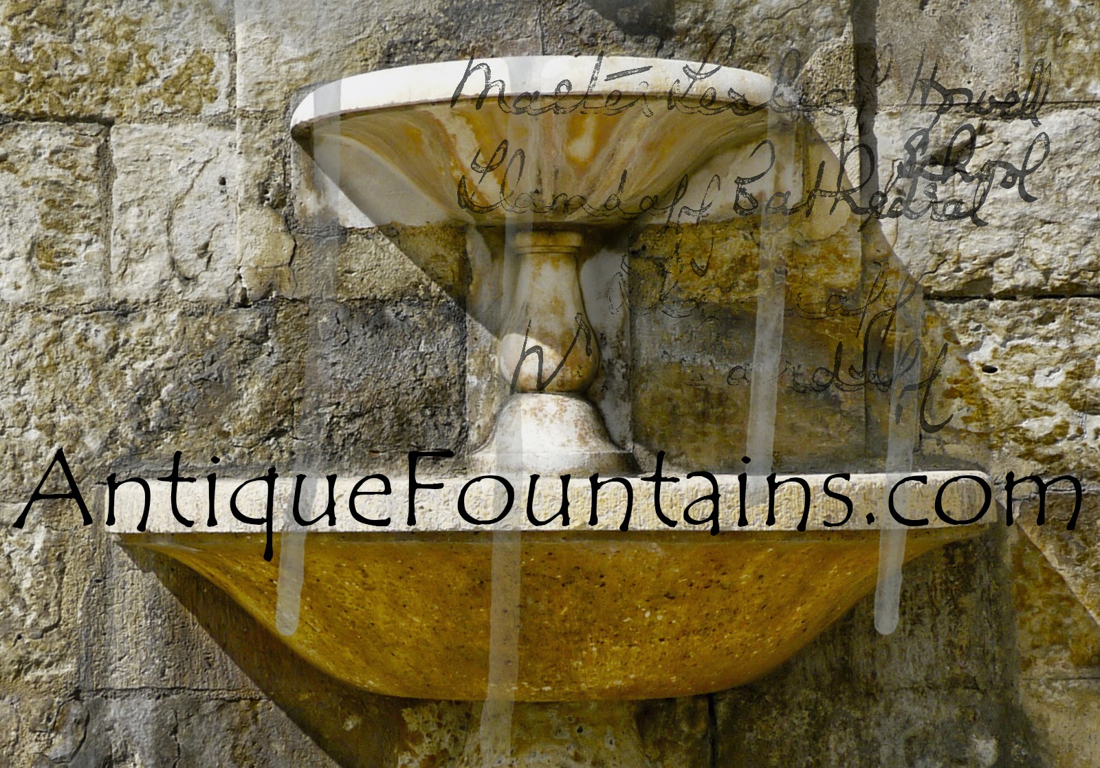 An Outdoor Antique Jacuzzi-Pool fountain in Provence France.