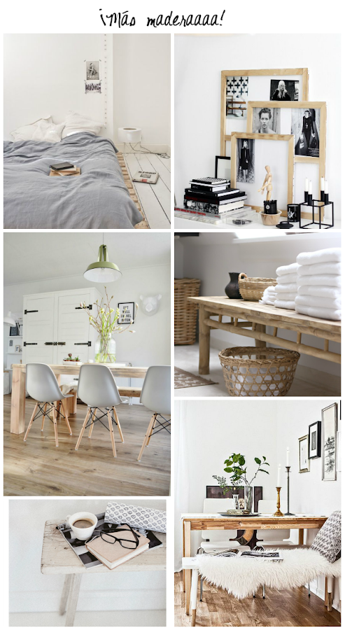 ideas para introducir la madera en la decoración