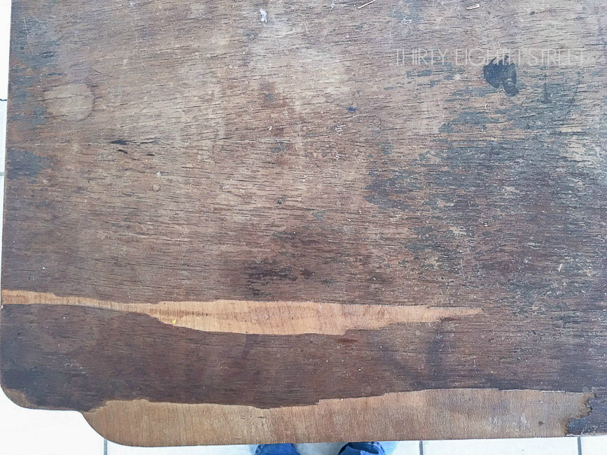 How To Quickly Remove Wood Veneer With A Heat Gun Thirty Eighth Street