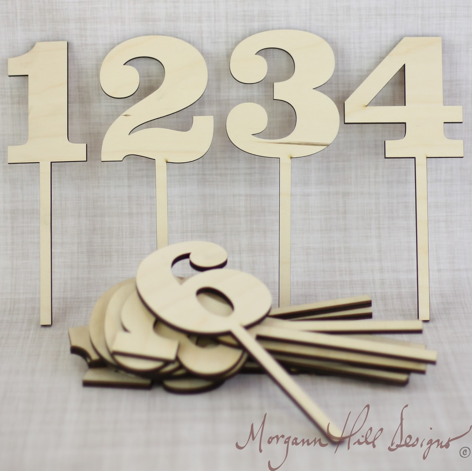 Hill Designs DIY Wood Table Numbers Rustic Wedding Decor