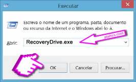 Executar RecoveryDrive.exe