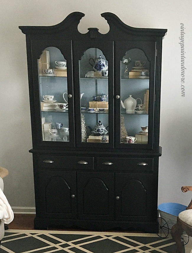Updating A China Cabinet With Paint, Images Of Black Painted China Cabinets