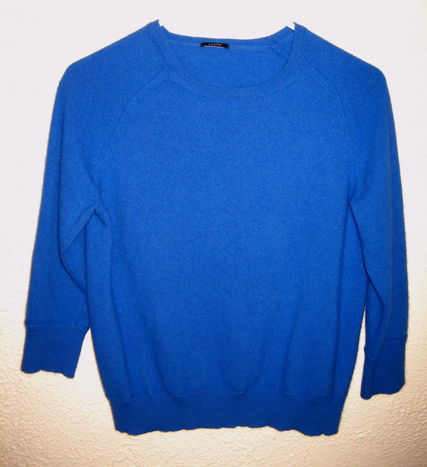 laws of general economy: [SOLD] j.crew brilliant blue cashmere sweater
