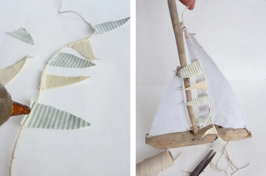 Paso a paso velero de madera y tela proyecto creativo verano familia niños manualidades diy playa mar vacaciones decoración