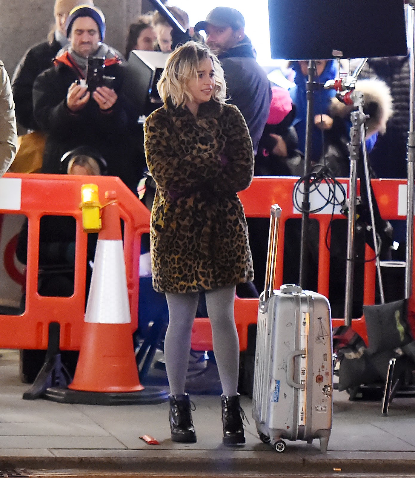 Emilia Clarke filming scenes for new film 'Last Christmas' on Regent