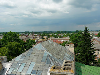 Самбор. Вид на крышу Ратуши с часовой башни