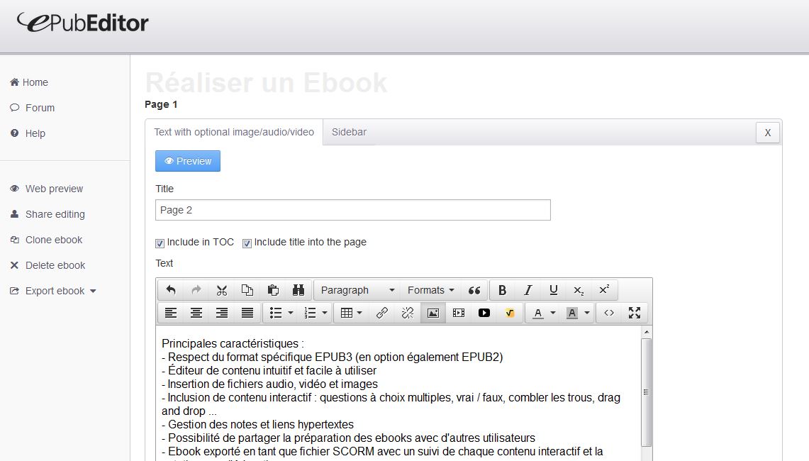 Générer facilement un epub en ligne Epubeditor Outils numériques et handicap (mais pas que...)