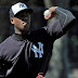 1ra sesión de Aroldis Chapman en bullpen, todo un suceso