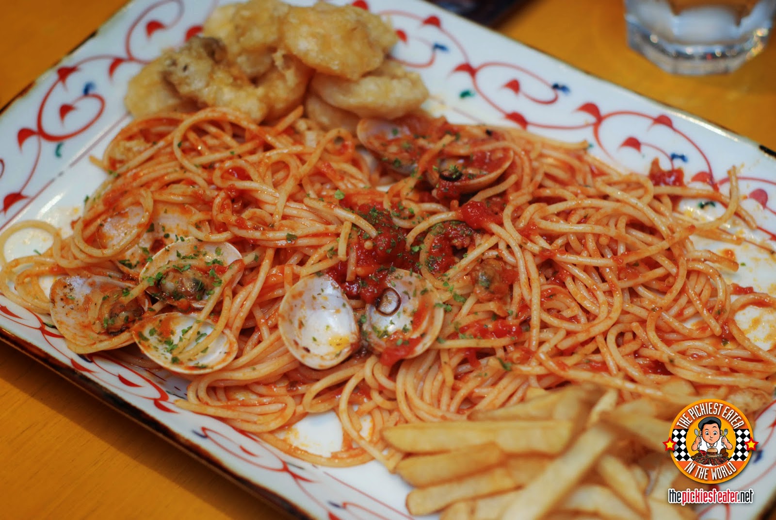 Seafood Fritto & Tomato Sauce Spaghetti