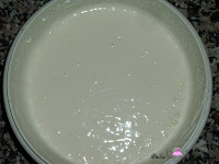 Mezcla de condensada y queso crema