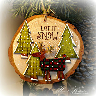 Make Your Own Rustic and Adorable Country Inspired Wood Slice Ornament