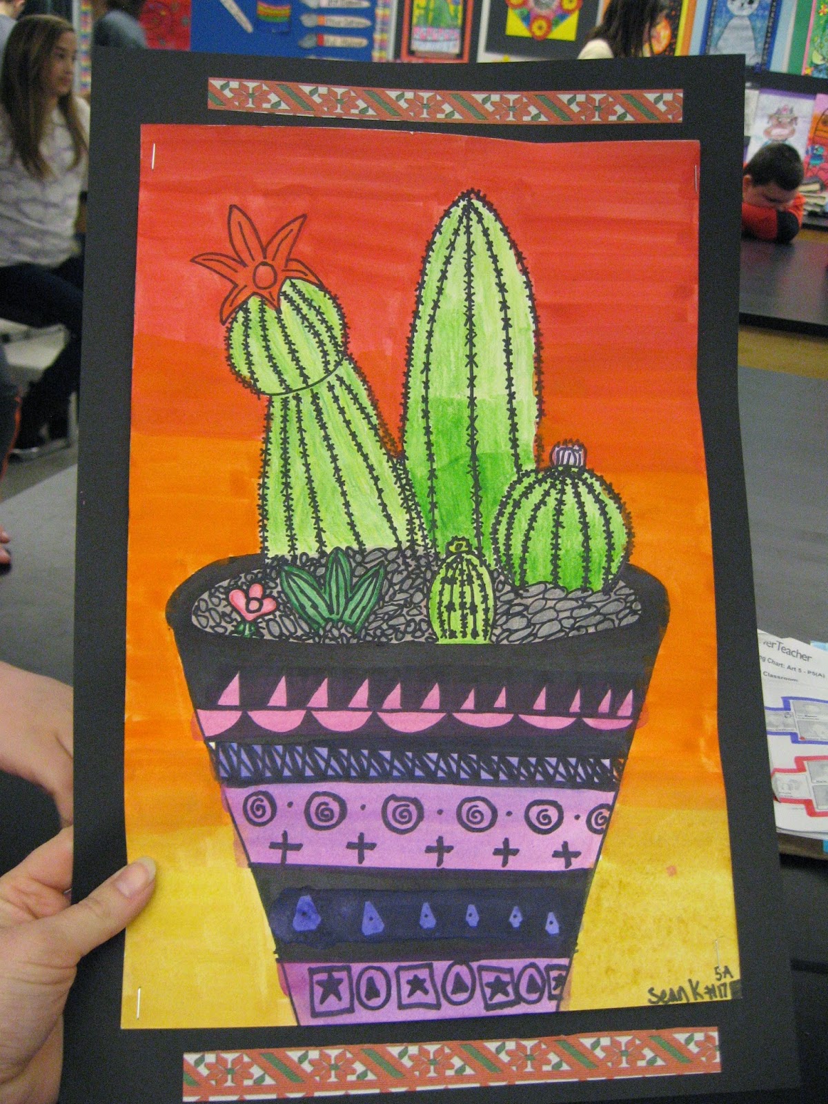 Jamestown Elementary Art Blog 5th Grade Mexican cacti!