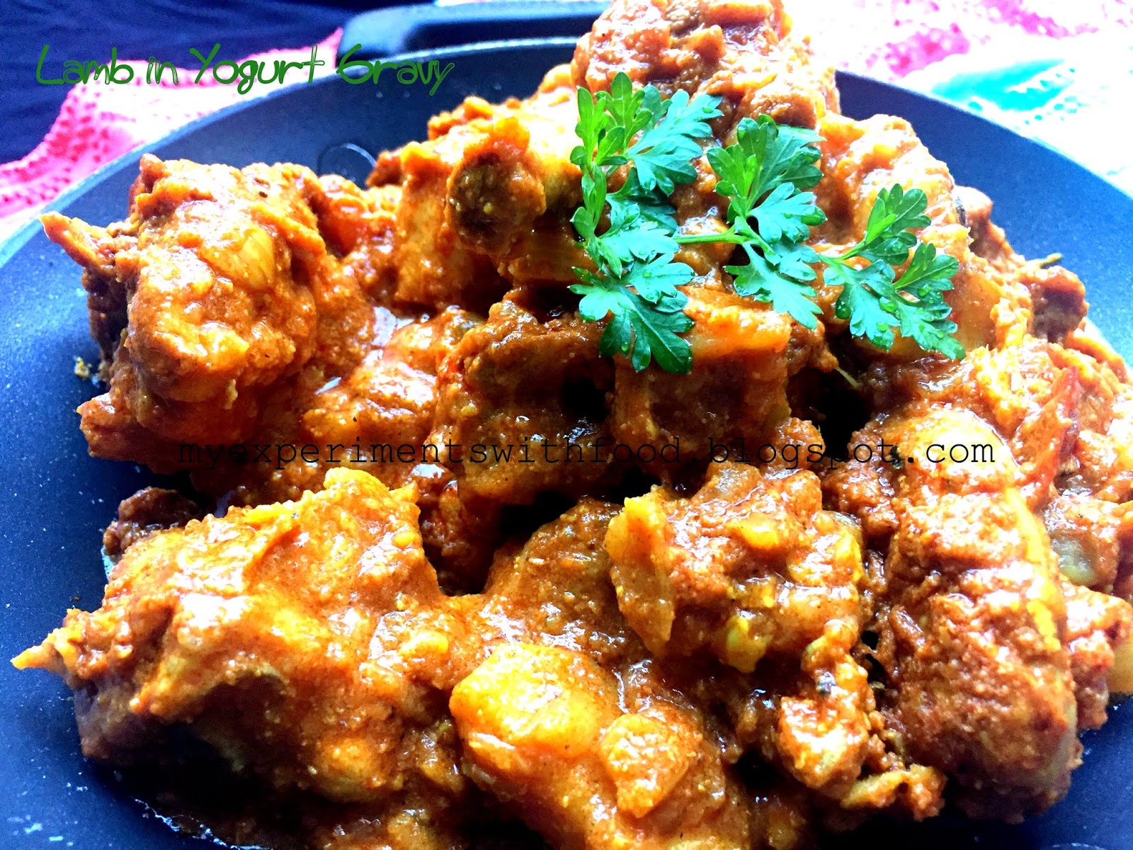 Lamb In Yogurt Gravy/ Dahi Gosht