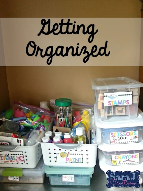 Getting Our Supplies Organized | Sara J Creations