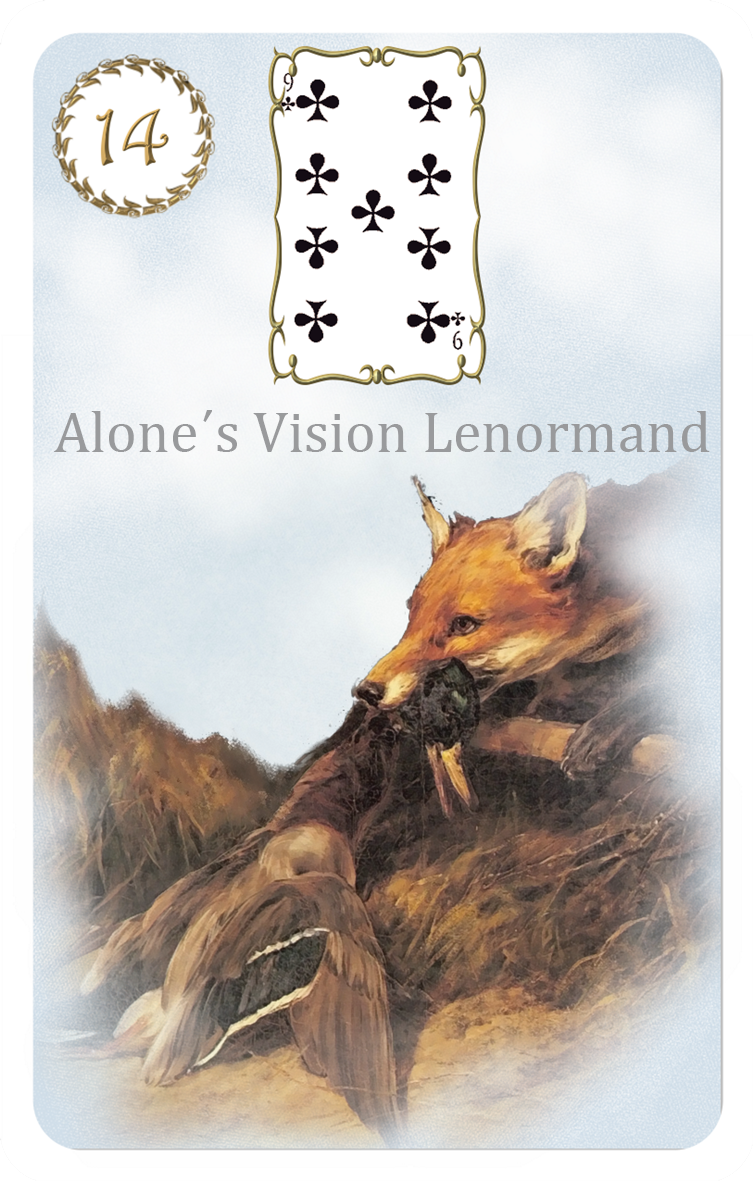 ShaLenormand 14 Лисица Fox 9 ♣