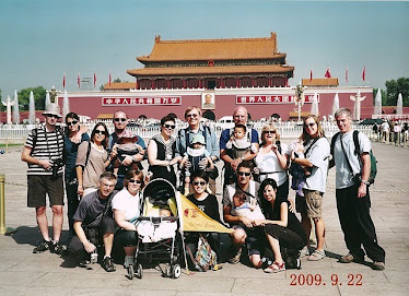Photo de groupe lors de la visite de la cité Interdite en Chine