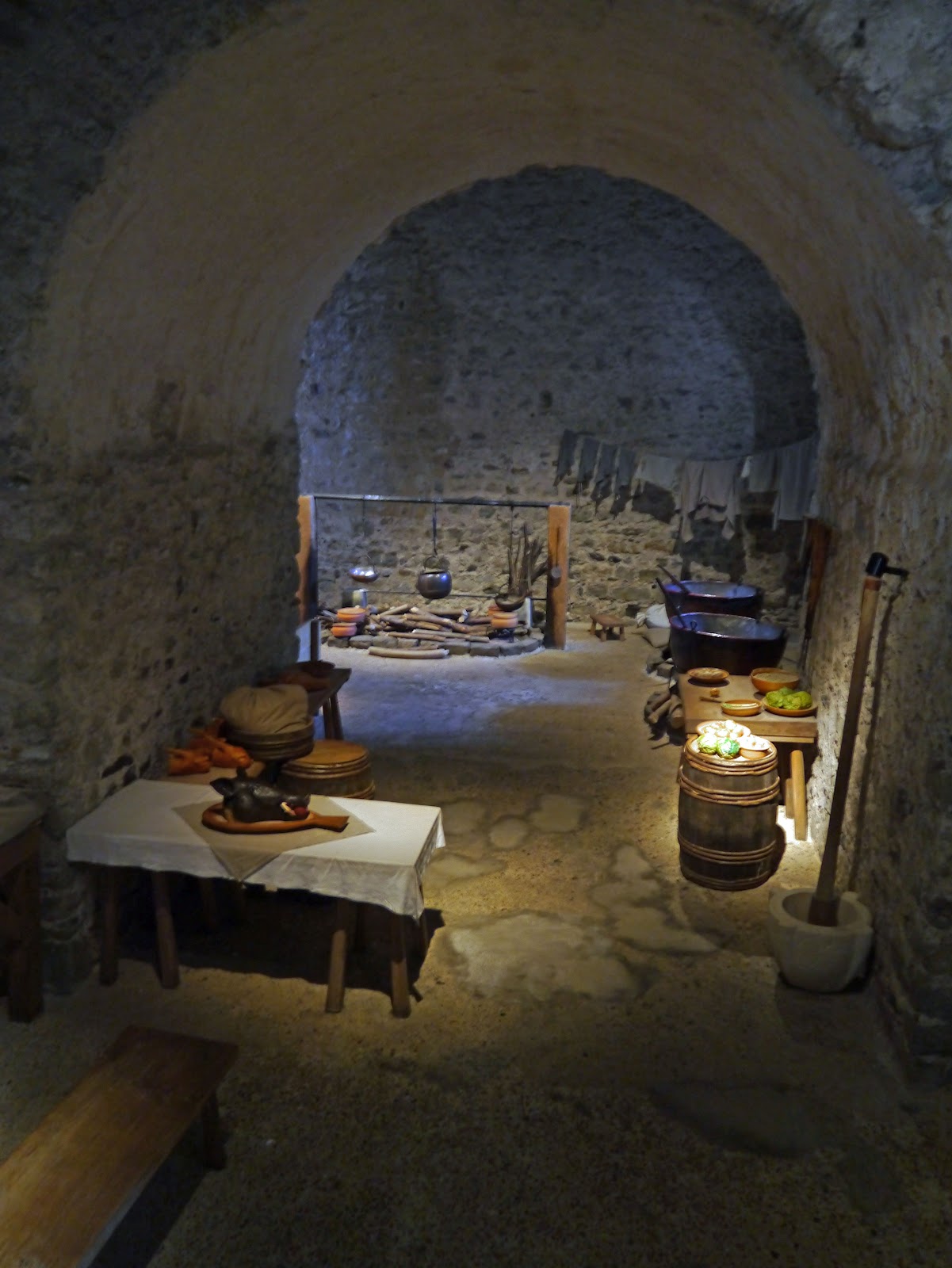 Photo blog Dover Castleground floor kitchen and scullery