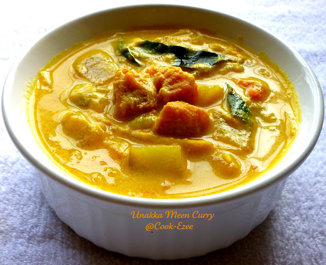 COOKEZEE Kerala Unakka Meen Curry Dry fish curry with Raw Mango