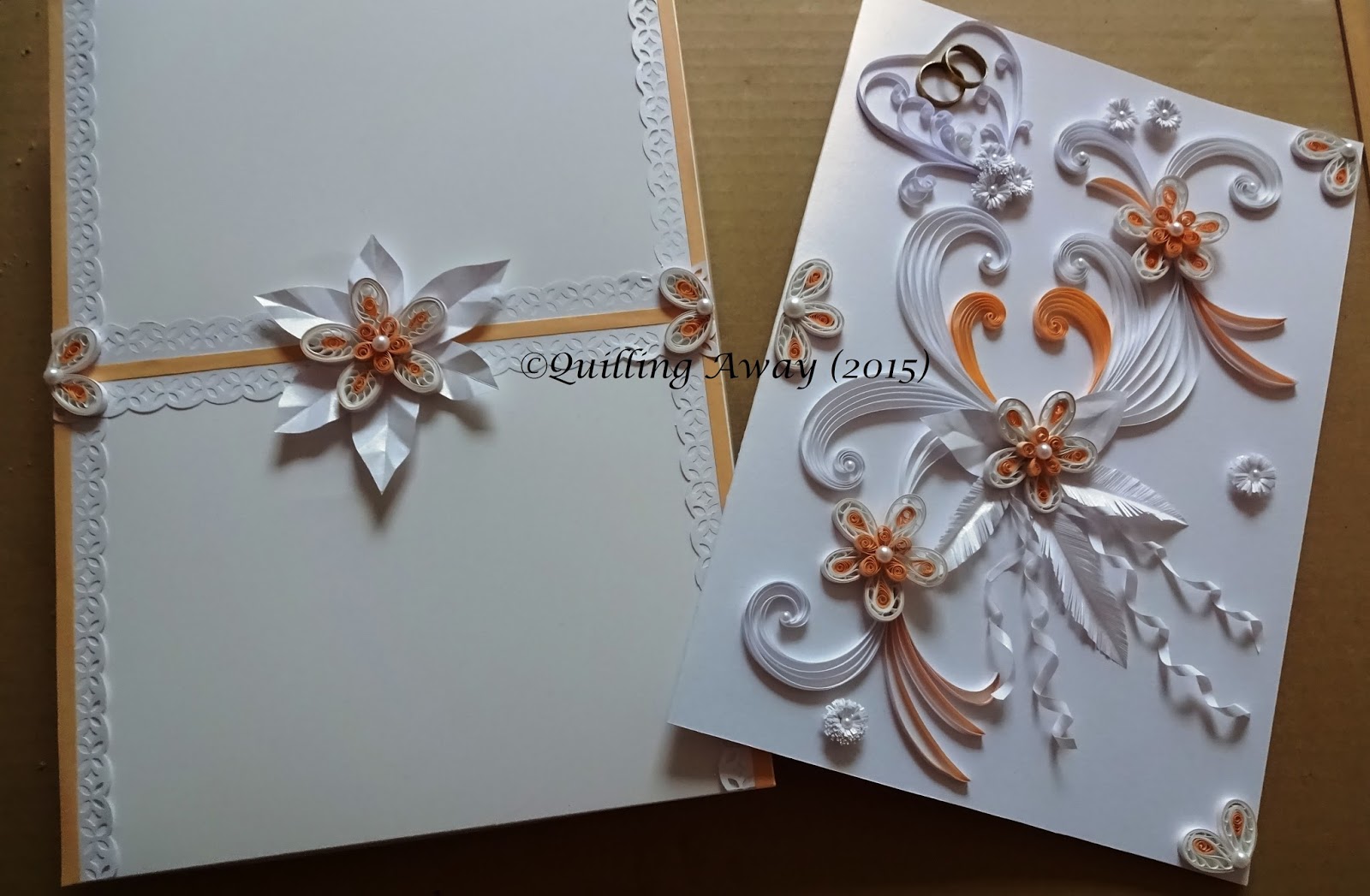 Quilling Away Quilled Wedding card