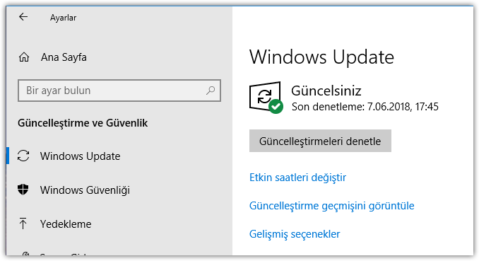 Windows, uygulamalar ve sürücüler nasıl güncelleştirilir 1 Ayarlar%2B2018 06 09%2B19.23.55