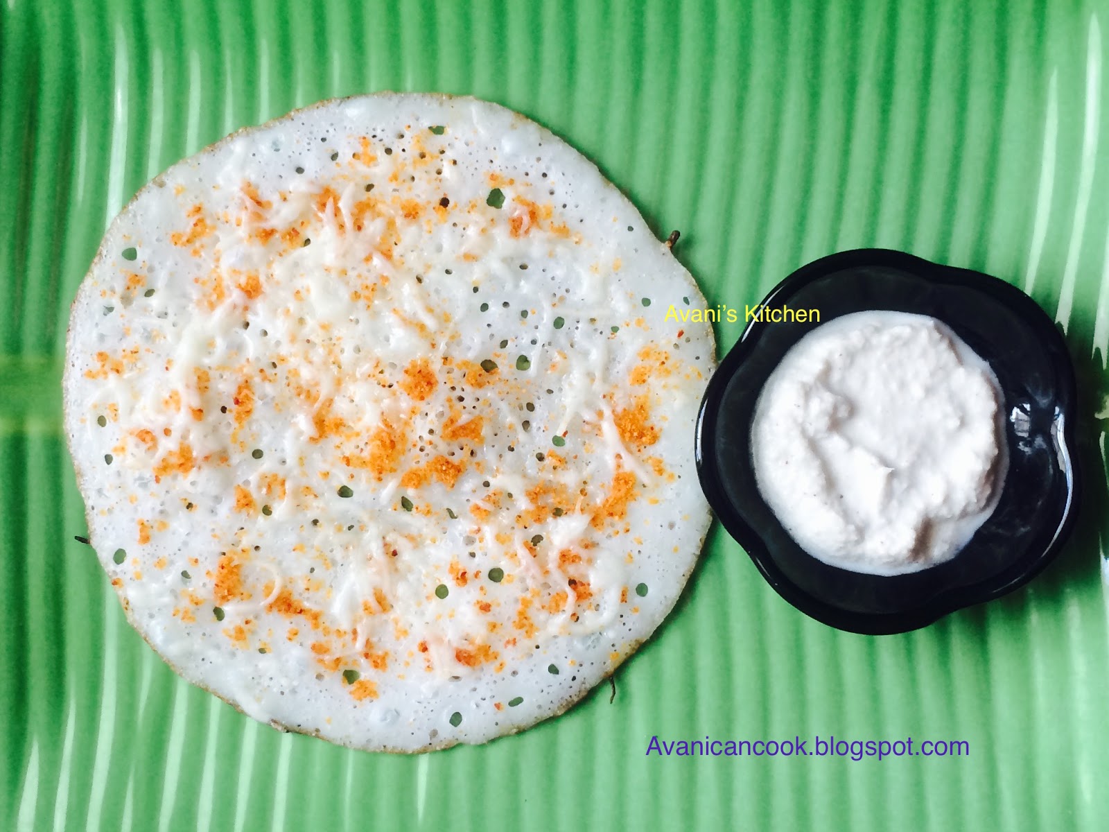 Avani's Kitchen MooligaiCheese Dosa