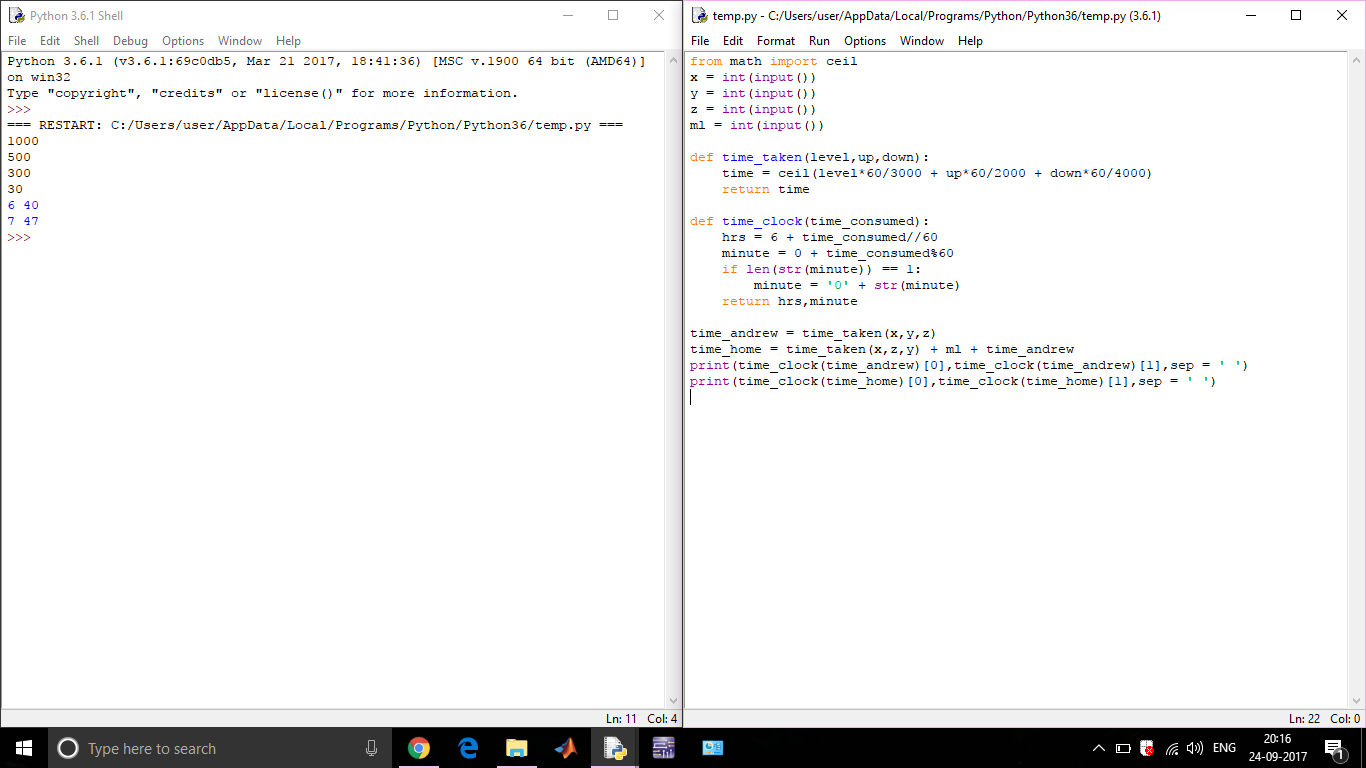 Skillrack Vit Solutions Problem Set 6 Elizabeth S Morning Walk Id