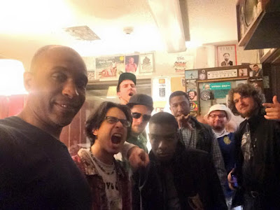 From Left: C-Kaos, Zack from Off The Dome, DJ Daysix, B. Dvine, E-ryDa, Jahan Nostra, Cella, and myself