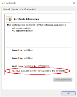 dell laptop certificate