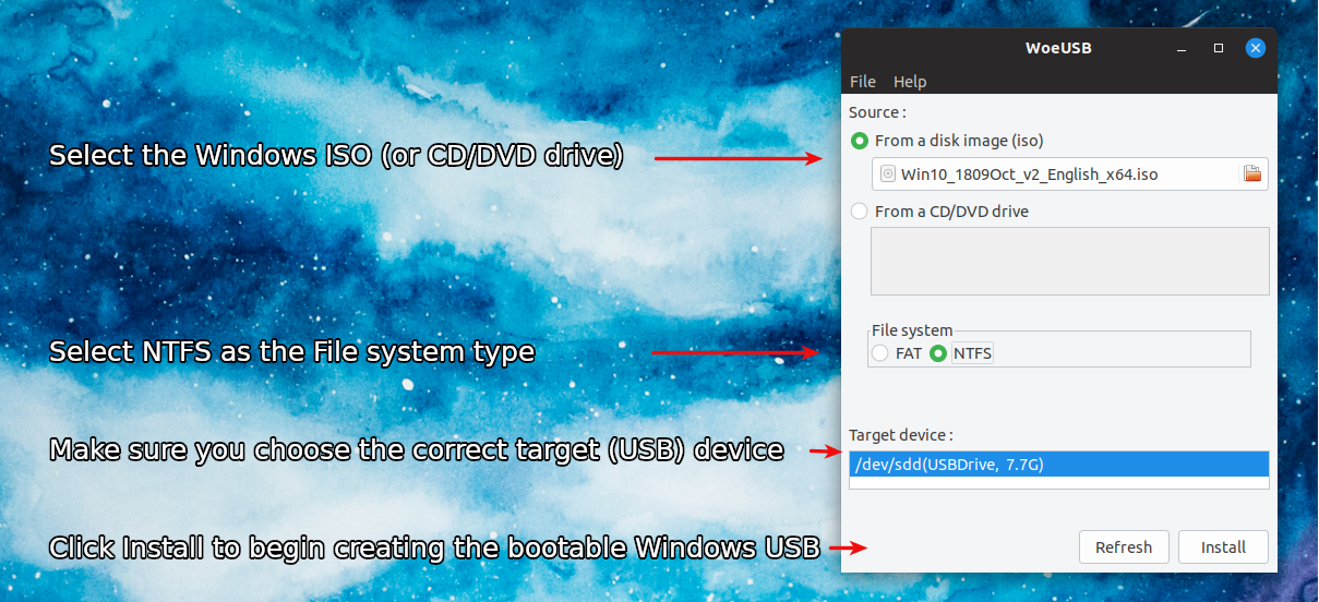 How To Create A Windows 11 Bootable Usb On Ubuntu Linux Via Woeusb