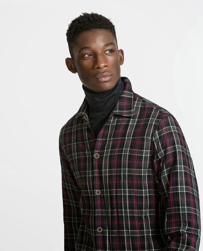 6 Moda: Zara jackets 2014 for men CHECKED OVERSHIRT