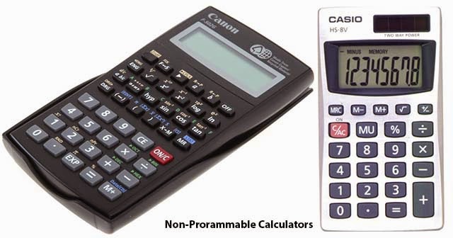 non-programmable calculator example