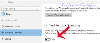 How to Stop Windows Defender Running Alongside antivirus program in Windows 10 anniversary Update