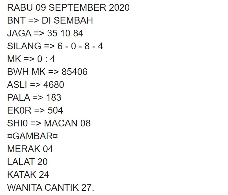 Prediksi Syair Sgp 9 September 2020 Keraton4d
