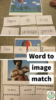 Word to Image Matching Activity for Spanish class