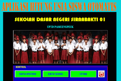 Aplikasi Hitung Usia Siswa Dengan Rentang Kelahiran Otomatis Format
Excel