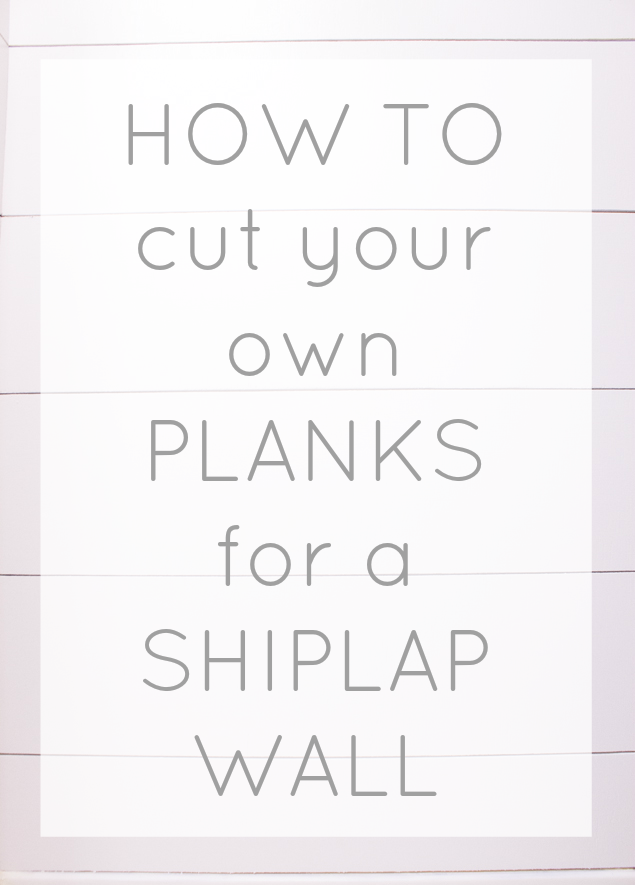 How to rip plywood into planks yourself to install a faux shiplap wall.