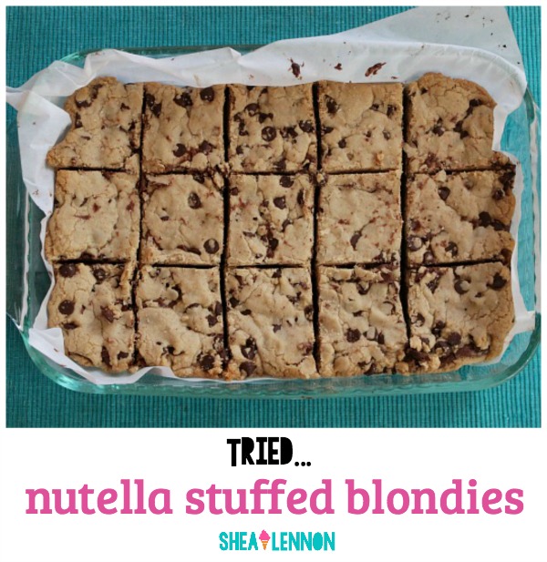 Nutella stuffed blondies - Pinterest inspired recipe | www.shealennon.com