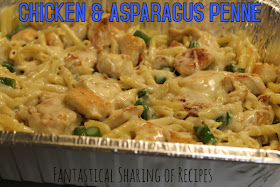 Chicken & Asparagus Penne | Five ingredients for this quick meal that will impress everyone you make it for #dinner #recipe