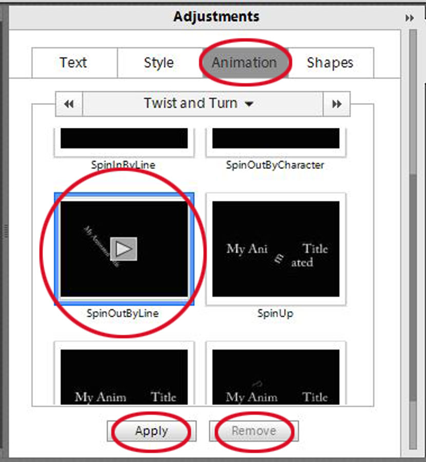 ATR Premiere Elements Troubleshooting: PE: Titler - Part 1 Text Animations