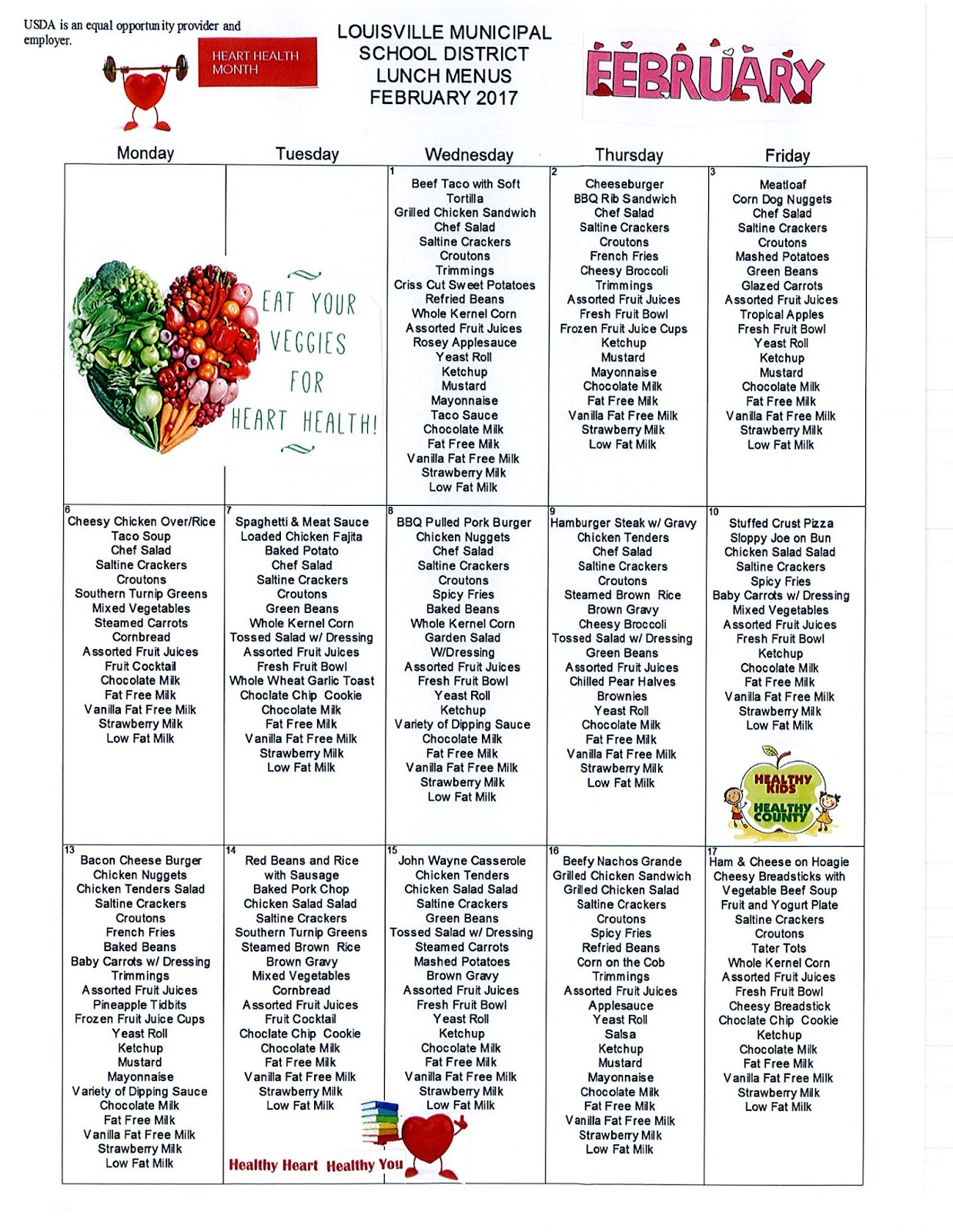 LMSD Lunch and Breakfast Menus February Breakfast & Lunch Menu