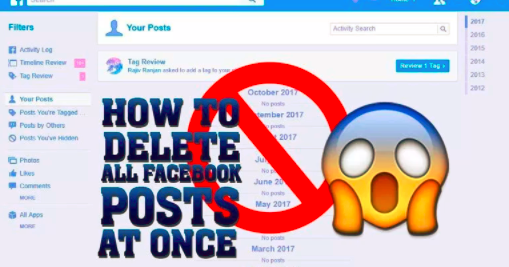 delete all posts from facebook page