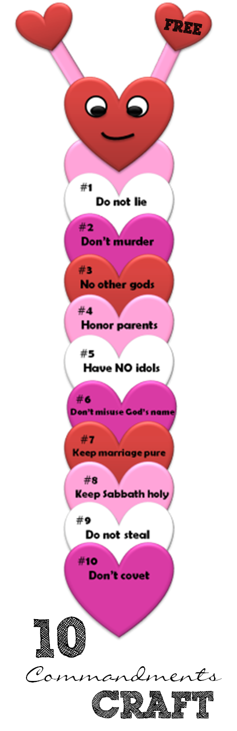 10 Commandment Valentine Craft