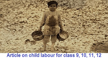 Article writing on child labour in 150 words picture