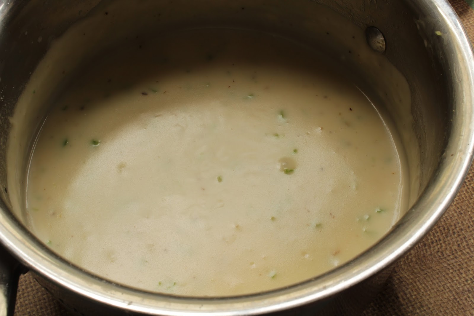 Homemade cream of celery soup
